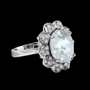 8.19CT NATURAL CEYLON YELLOW SAPPHIRE14K WHITE GOL